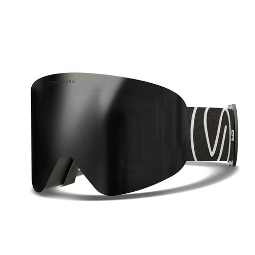 ShadyVEU Snowboard Ski Anti Fog TPU Adjustable 100% UV400 Magnetic Interchangeable Lens Snow Goggles (Black Breeze)
