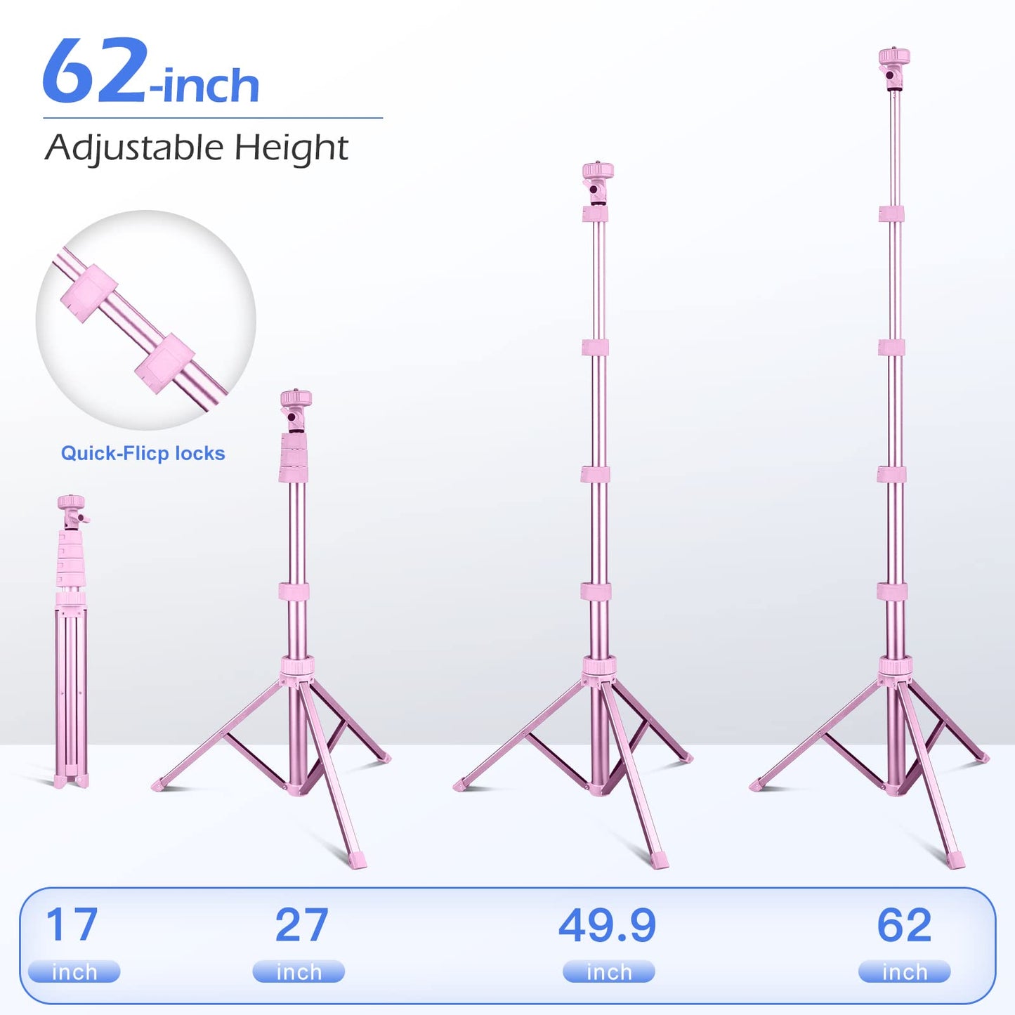 Sensyne 62 Phone Tripod & Selfie Stick, Extendable Cell Phone Tripod Stand With Wireless Remote And Phone Holder, Compatible Wit