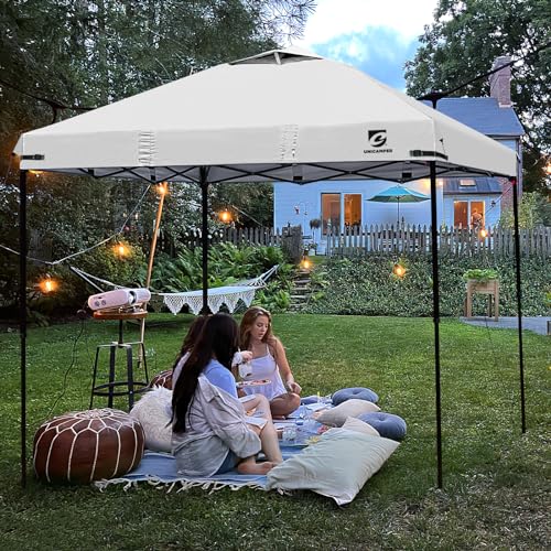 10x10 Pop Up Canopy Replacement Top Cover with Air Vent for Straight Leg Canopy Tent, Waterproof for Outdoor Garden Patio ...