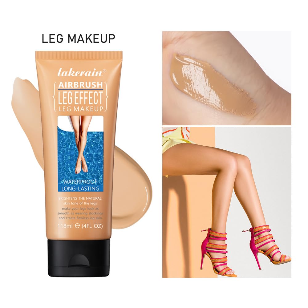 Leg Makeup Waterproof, No Transfer Body Concealer, Coverage for Vein, Scar, Tattoo (#02 Medium Glow, 1Pc)