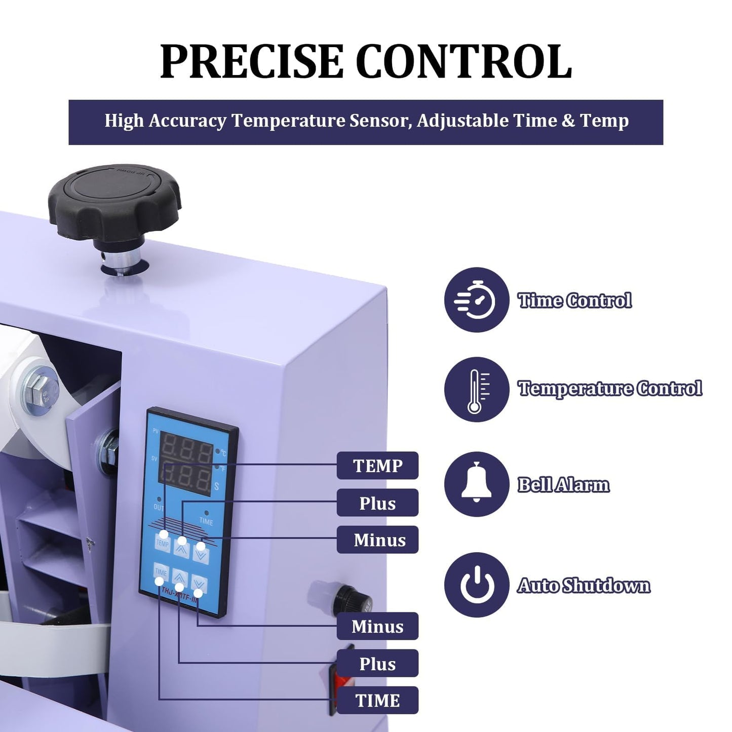 16x24 Heat Press Machine for t Shirts, Fast Heating, Industrial Quality with Adjustable Pressure Industrial Digital Heat Transfer Machine Sublimation for t-Shirt, Purple