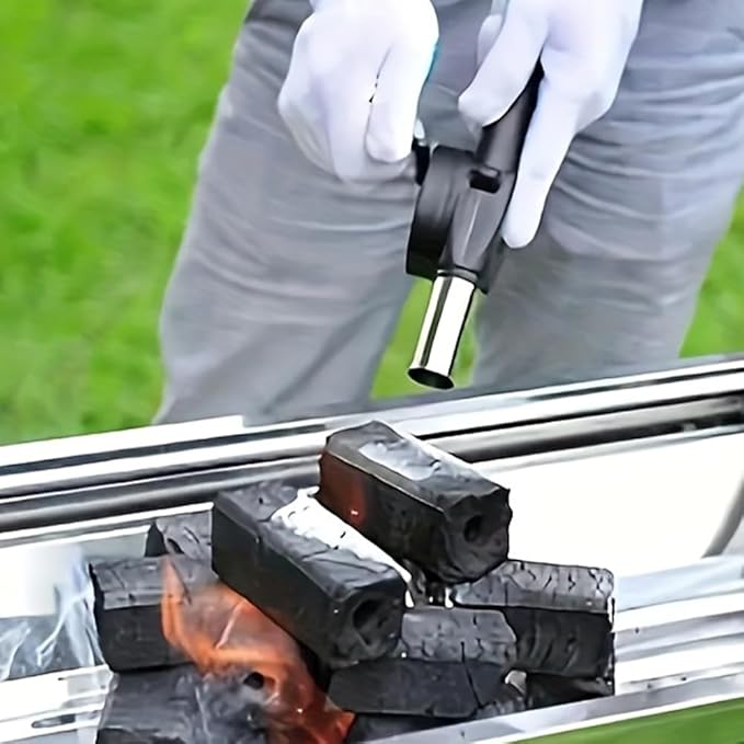 Fireplace Bellows Hand Crank Air Blower Portable Manual Bellow for Outdoor Barbecue Grill Stove Picnic Hiking Camping Camp...