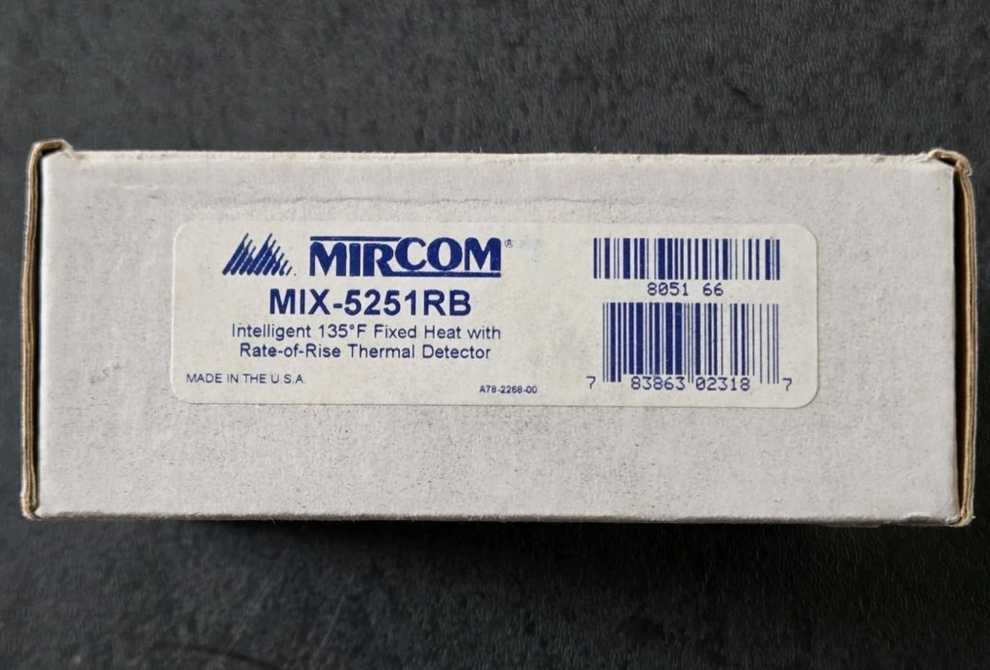 New MIRCOM MIX-5251RB Intelligent Heat Thermal Detector