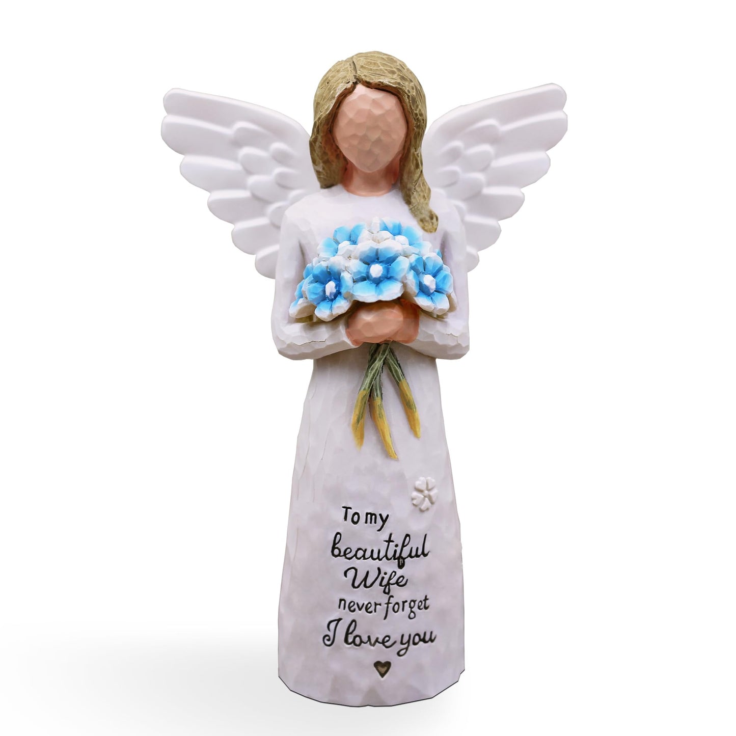 AUMELO Wife Gifts from Husband-Birthday Gifts for Wife, Woman Gifts, Wedding Gift,Gifts for My Wife for Wife,Best Wife Presents-Handmade Resin Figurines (Blue)