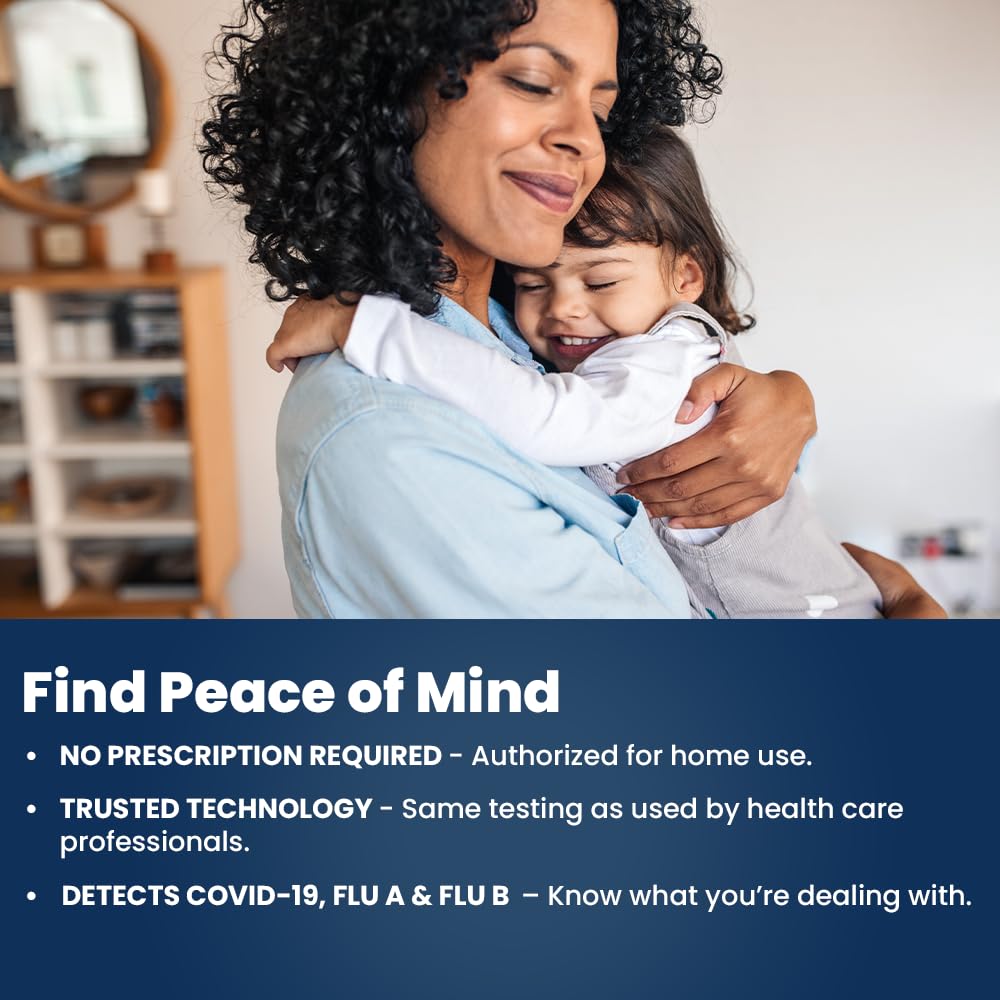 COVID & Flu Home Test by Flowflex Plus, Rapid Results in 15 Minutes, Trusted OTC COVID-19 & Flu A/B Testing Kit, FSA and HSA Eligible, Easy to Use & No Discomfort, 1 Pack 1 Test