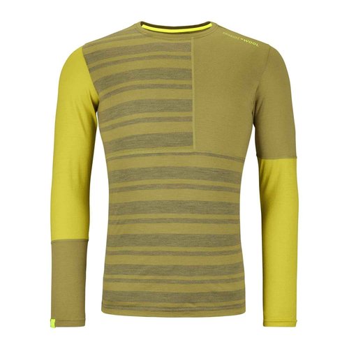 Ortovox 185 Rock'n'Wool Long Sleeve for Men | Extra Soft Merino Wool Base Layer for Winter Touring, Skiing & Snowboarding - Sweet Alison - L