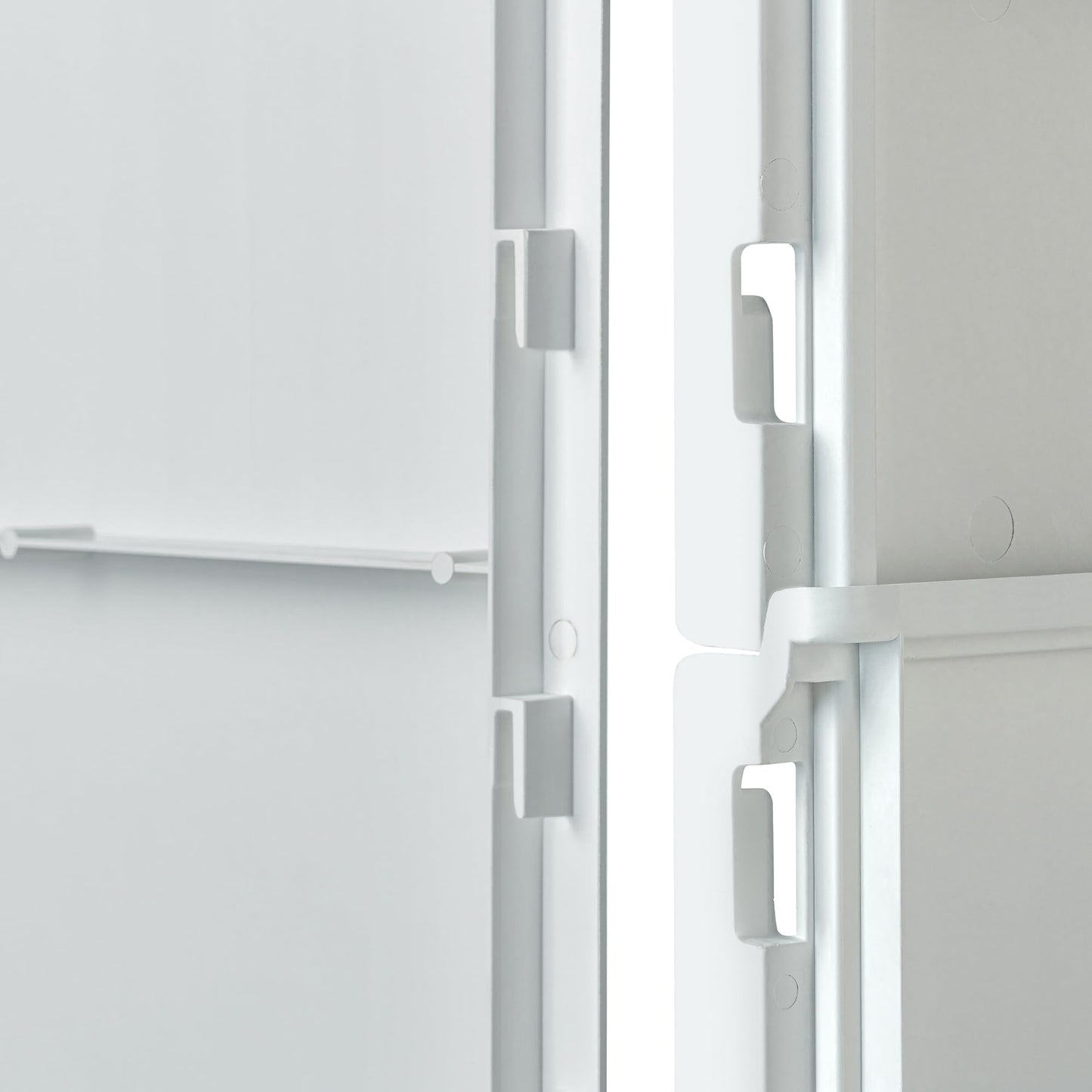 WOODBRIDGE 4-Piece Tile-style Shower Wall Panel Surround Kit, 60"W x 32"D, Staggered Brick Pattern, Easy to Install, High Gloss White Finish