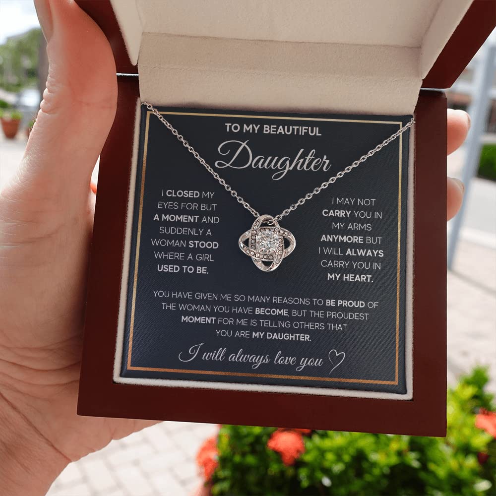 FG Family Gift Mall Birthday Gifts For Daughter Necklace, Father Daughter Gifts From Mom, Gifts For Daughter From Dad, Daughter Necklaces From Mom, Daughter Jewelry From Dad, To My Badass Daughter