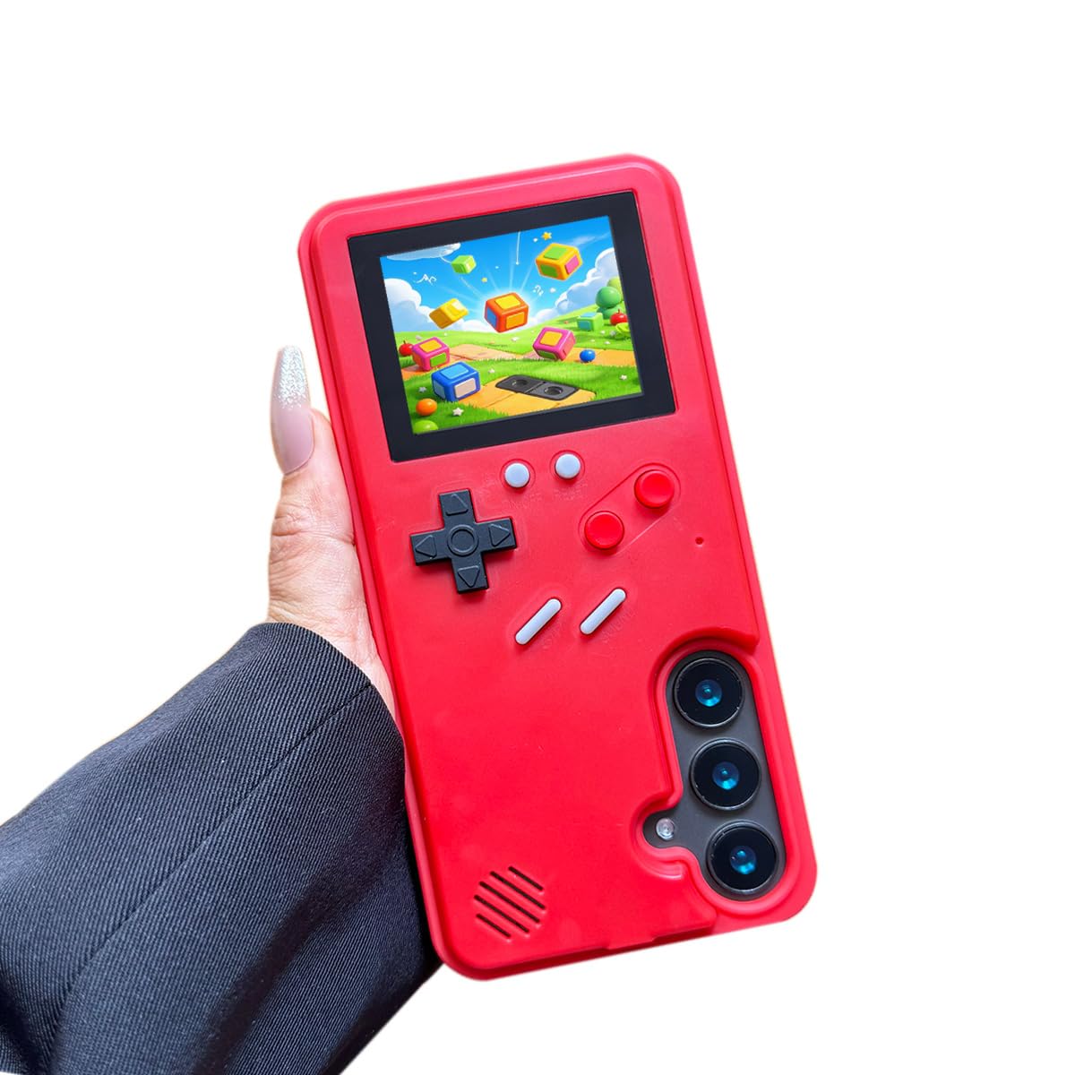 ERAKOLE Game Phone Case for Samsung Galaxy S21, Nostalgic Game Case for Samsung Retro Playable Gaming Design, Classic Creative F