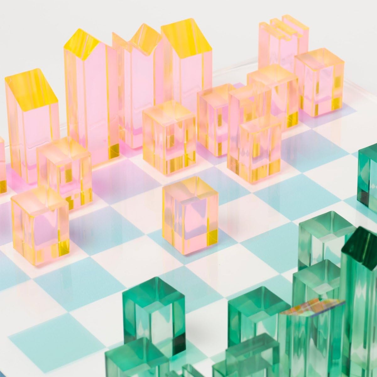 Lucite Chess & Checkers | Ombre Sherbert