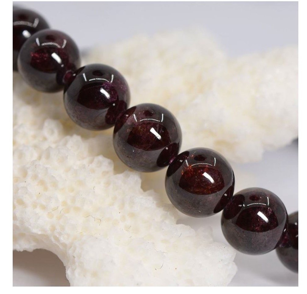 Adabele Real Natural Garnet Bracelet 8.5 inch Stretch Gemstone Beaded Bracelet Chakra Healing Crystal Stone Jewelry Women Mom Gi