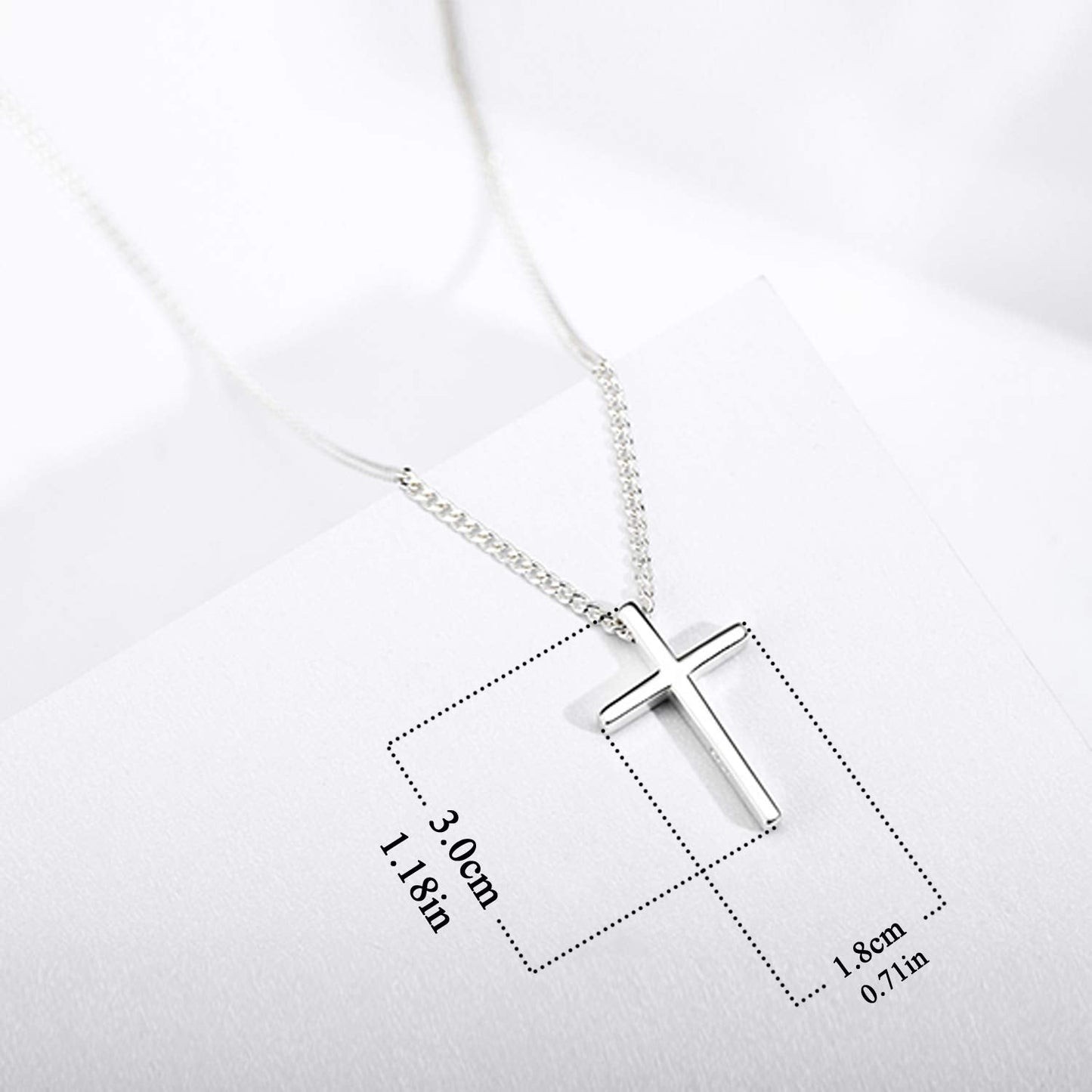 XOYOYZU Small Cross Pendant Necklace for Women Simple Cross Necklaces Mothers Day Birthday Jewelry for Women