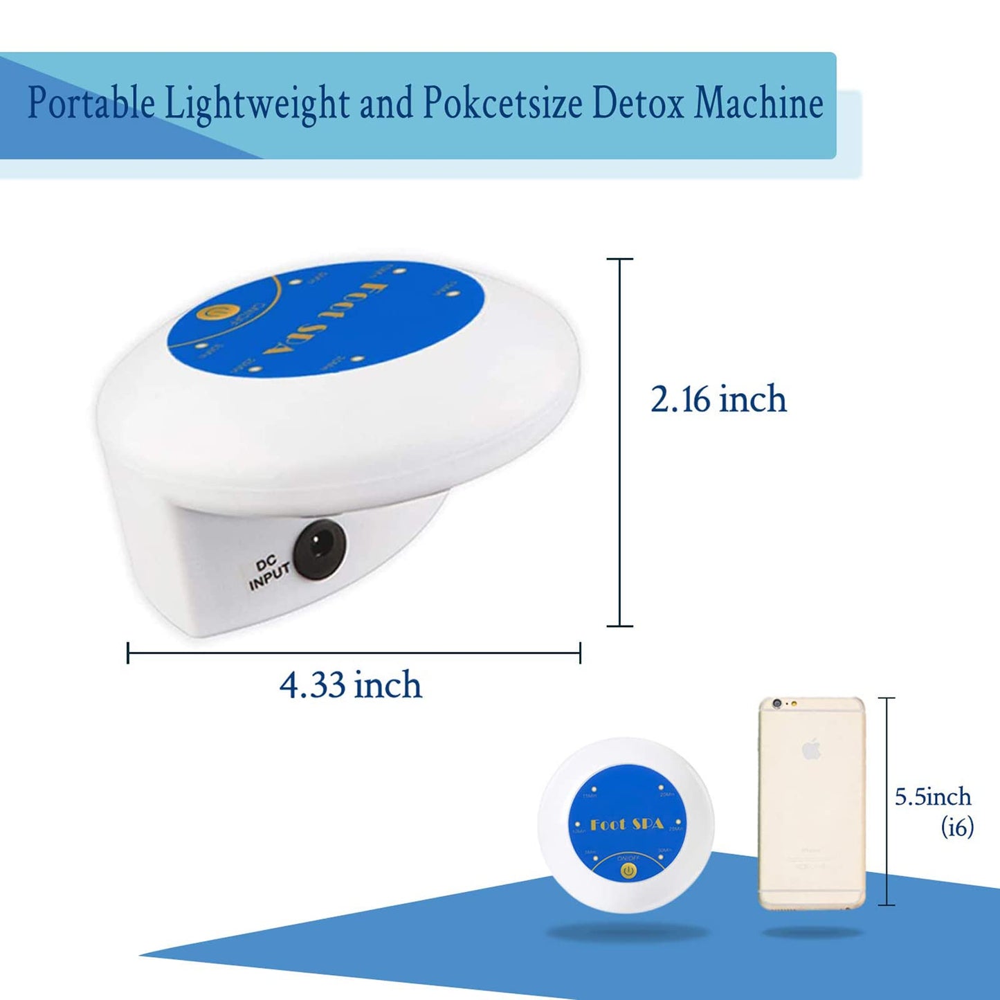 Ionic Foot Bath Detox Machine, Portable Ionic Detox Foot Bath Spa Machine Ion Cleanse Controller for Home Travel Holiday