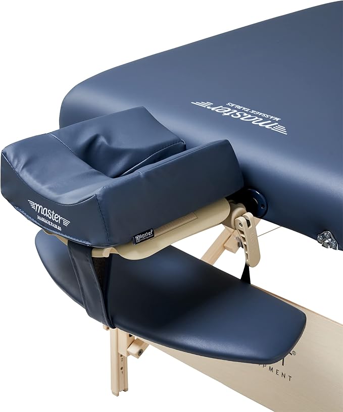 Master Massage Coronado Portable Massage Table Pro Package- Adjustable Height, Working Capacity of 750 lbs. and 3-Inch Foam Cushioning- Tattoo Bed, Lash Table- Royal Blue