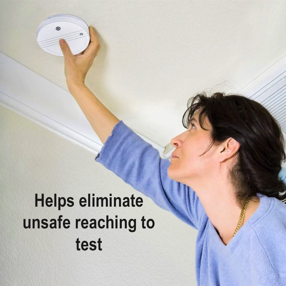 Tess Safety Pole -Smoke Detector and Emergency Exit- Extendable Pole Tester Original - Allows Easy Excess and Monitoring for Life Safety Products -Spellbound