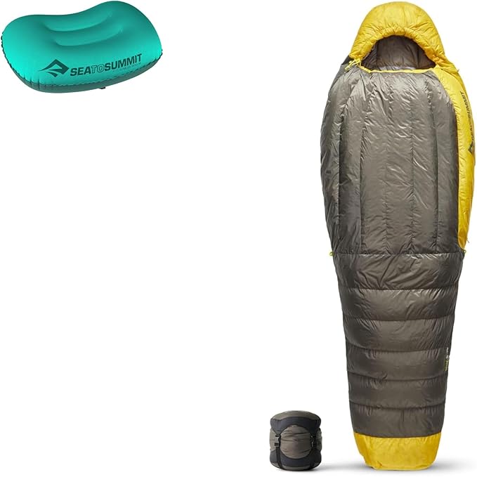Sea to Summit Sleep System: Aeros Ultralight Pillow and Spark Down Sleeping Bag