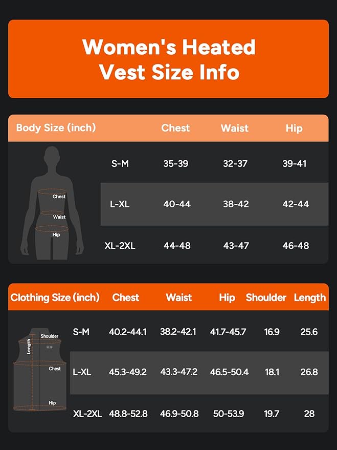 Dr. Prepare Heated Vest for Men, Heated Vest Women, Mens Heated Jacket with Adjustable Sizes (Battery Pack Not Included)