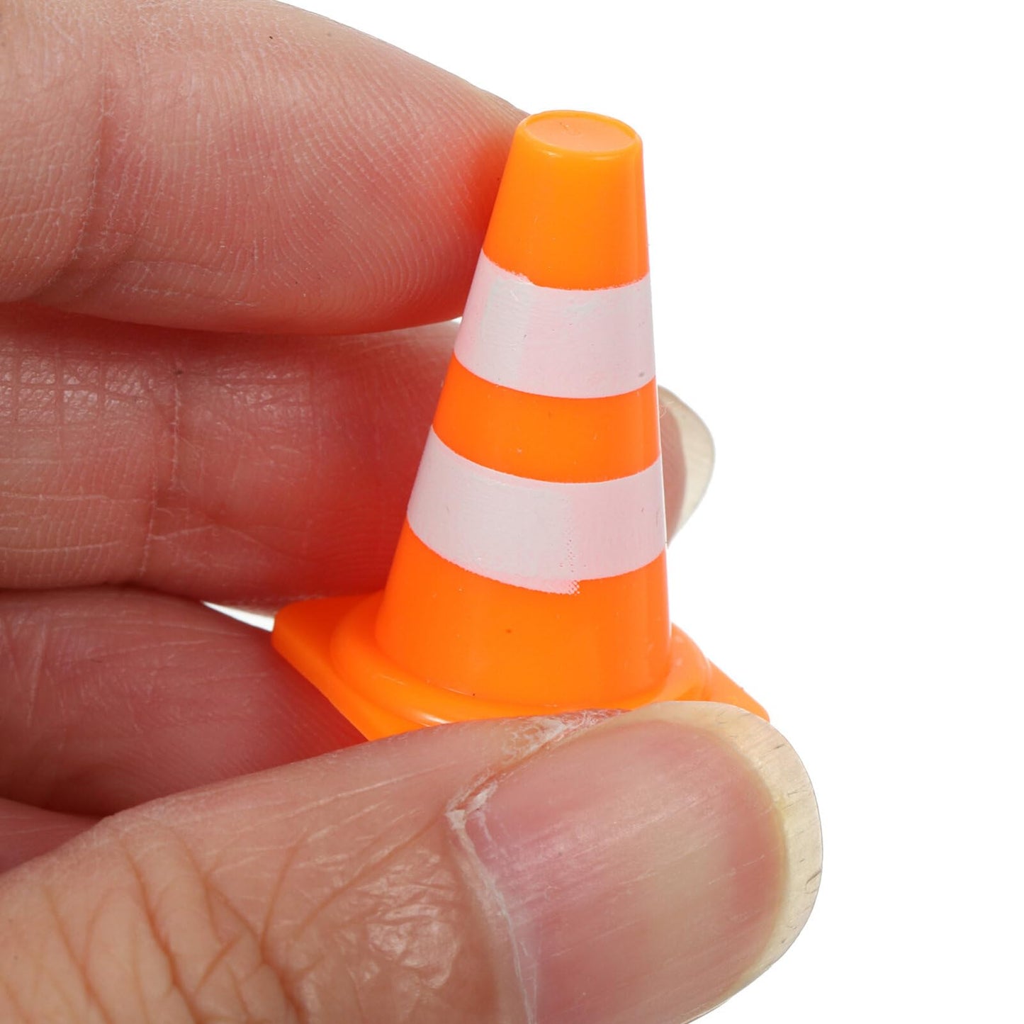 TOPPERFUN 30Pcs Mini Traffic Cones, 1in Mini Cones Orange Small Roadblock Construction Signs, Tiny Traffic Toys Training Scene Roadblocks, Multifunctional Building Theme Party Sports Activity Models