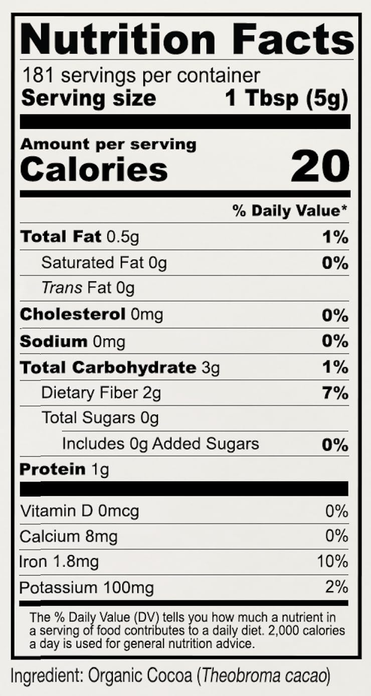 Anthony's Organic Cocoa Powder, 2 lb, Gluten Free, Non GMO, Unsweetened