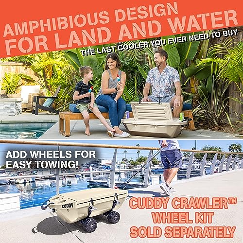 CUDDY Floating Cooler and Dry Storage Vessel for Land & Water – 40QT– Great for River, Beach, Kayak, Pool, & Lake - Multip...