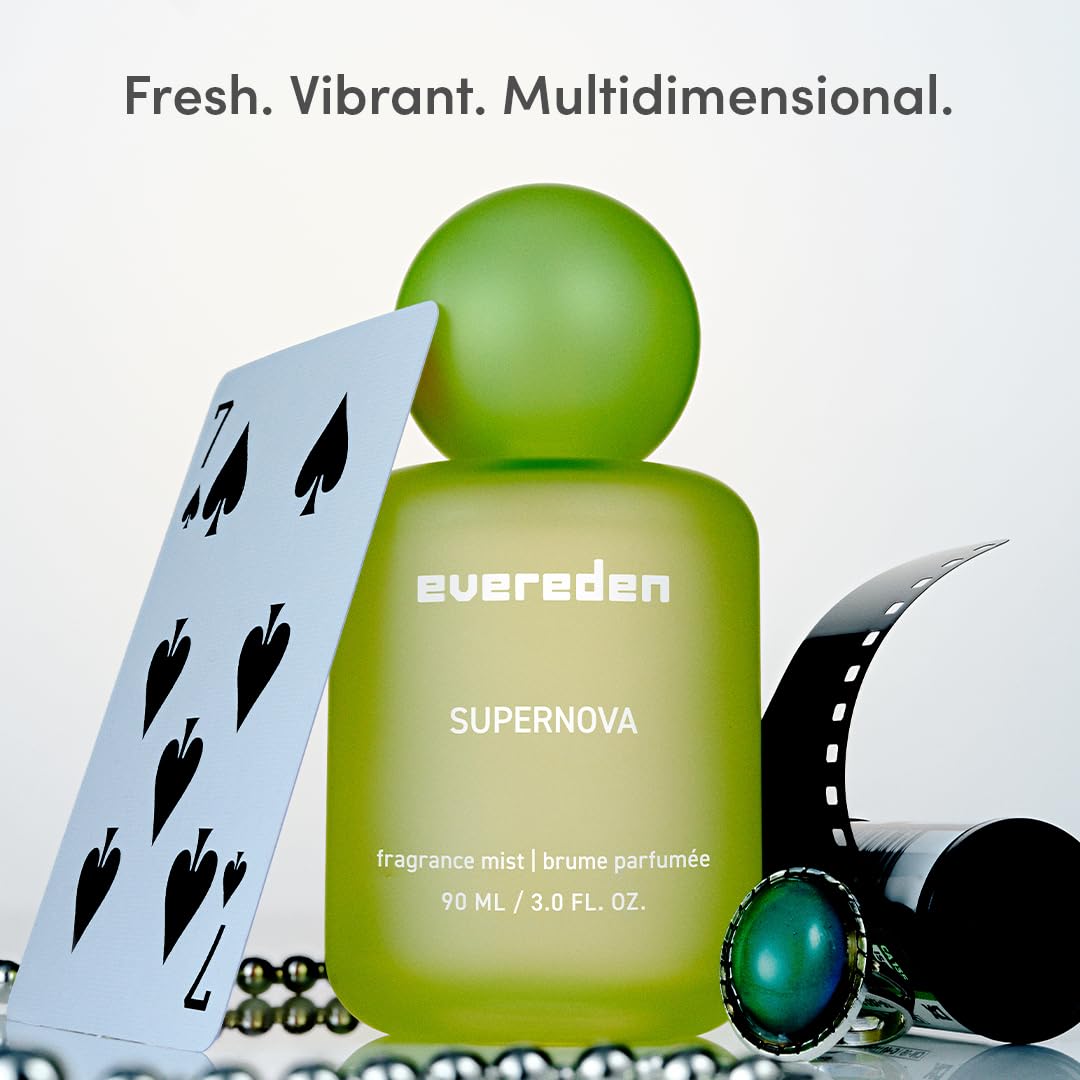 Evereden Fragrance Hair and Body Mist - Supernova: Clean and Vegan Collectible Hair and Body Spray for Teen Girls - Amplify Your Self Expression with Iconic Scents in Aesthetic Bottles