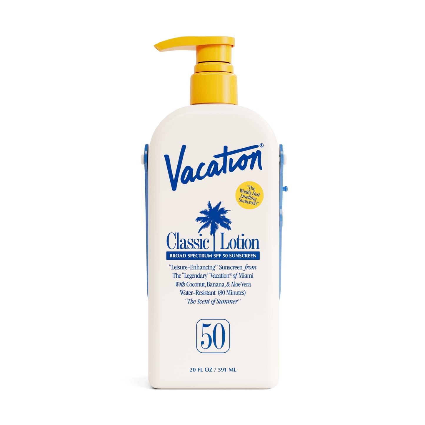 Vacation Classic Lotion SPF 50 Sun Jug, Broad Spectrum Bulk Sunscreen SPF 50, Water Resistant Sunblock, Suntan Lotion with Pump,