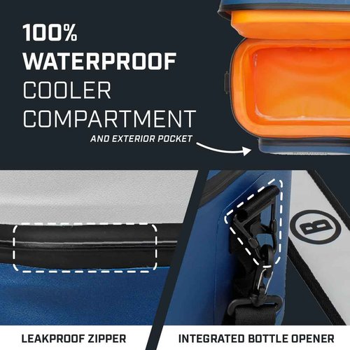 Bushnell Soft Cooler | Insulated Portable Ice Chest The Best Box Cooler for Lunch, Beach, Drinks, Beverages, Travel, Camping, Picnic, Leak-Proof with Waterproof Zipper - 12 Can Capacity…