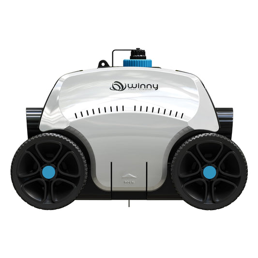 (2025 Upgrade) Robotic Pool Vacuum for Above Ground Pool - 6600mAh for 130mins Runtime & 50W Powerful Suction, Self-Parking Pool Cleaner with 180μm Filter Tray Up to 1300 Sq. Ft (ice Blue)