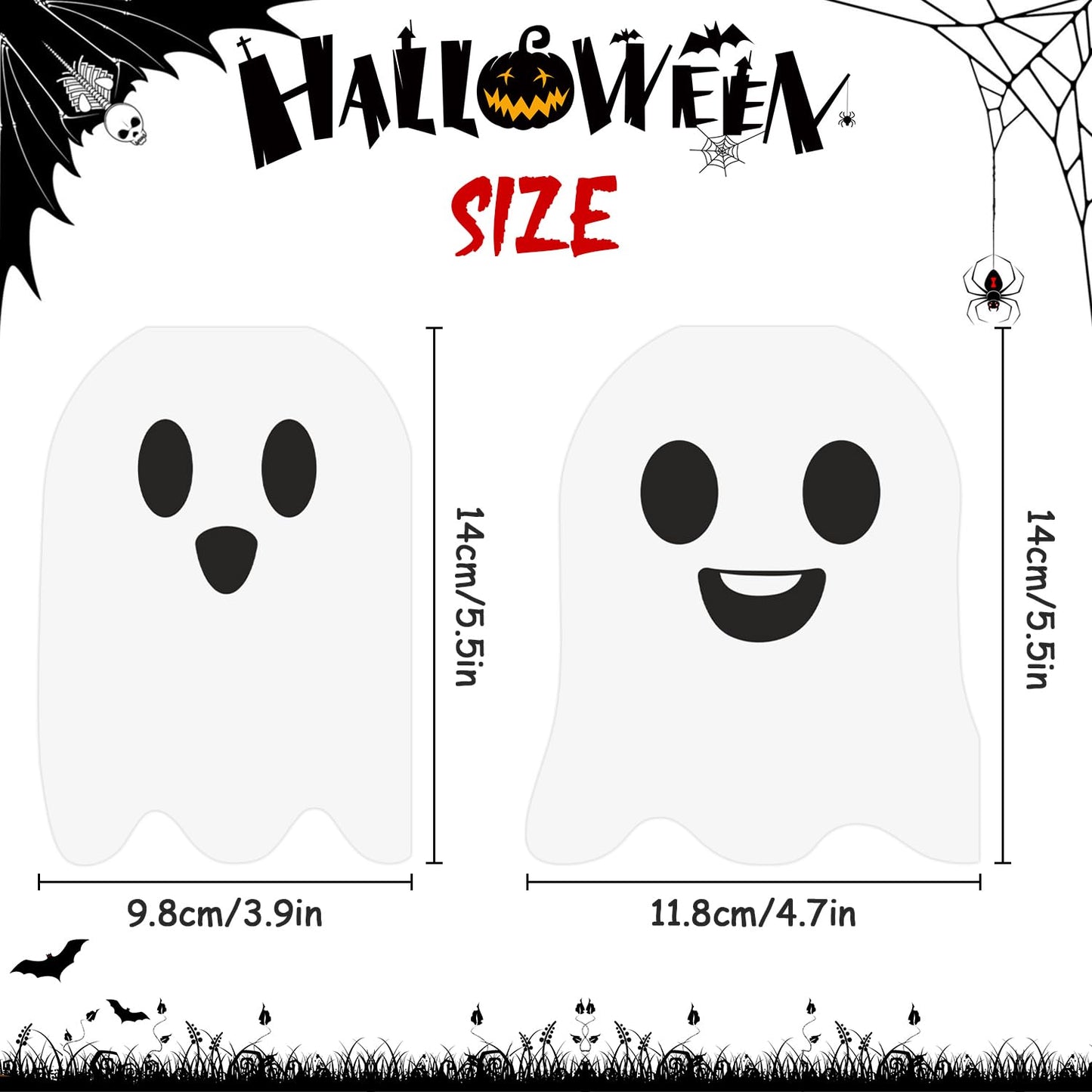 SULOLI 100 Pcs Ghost Napkins Halloween Napkins, Halloween Paper Napkins 2 Ply Disposable cocktail Napkins Tableware Decoration for Halloween Party Supplies