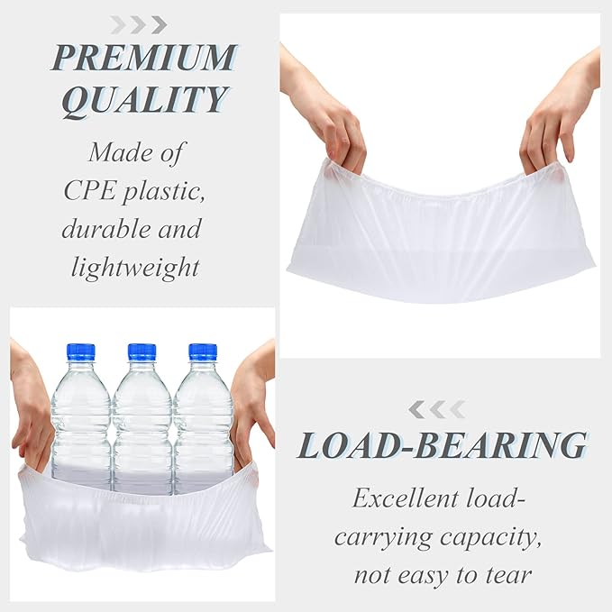 1000 Pcs Disposable Shoe Covers Boot Cover Waterproof Non Slip Shoe Protector Booties Covers for Indoor Carpet Floor Workplace Protection, One Size Fit Most(White)