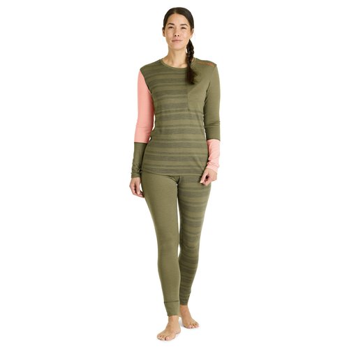 Ortovox 185 Rock'n'Wool Long Sleeve for Women | Extra Soft Merino Wool Base Layer for Winter Touring, Skiing & Snowboarding - Wild Herbs - M