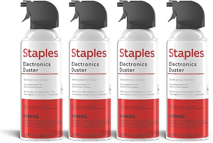 Staples Electronics Air Duster, 10 oz., 4/Pack