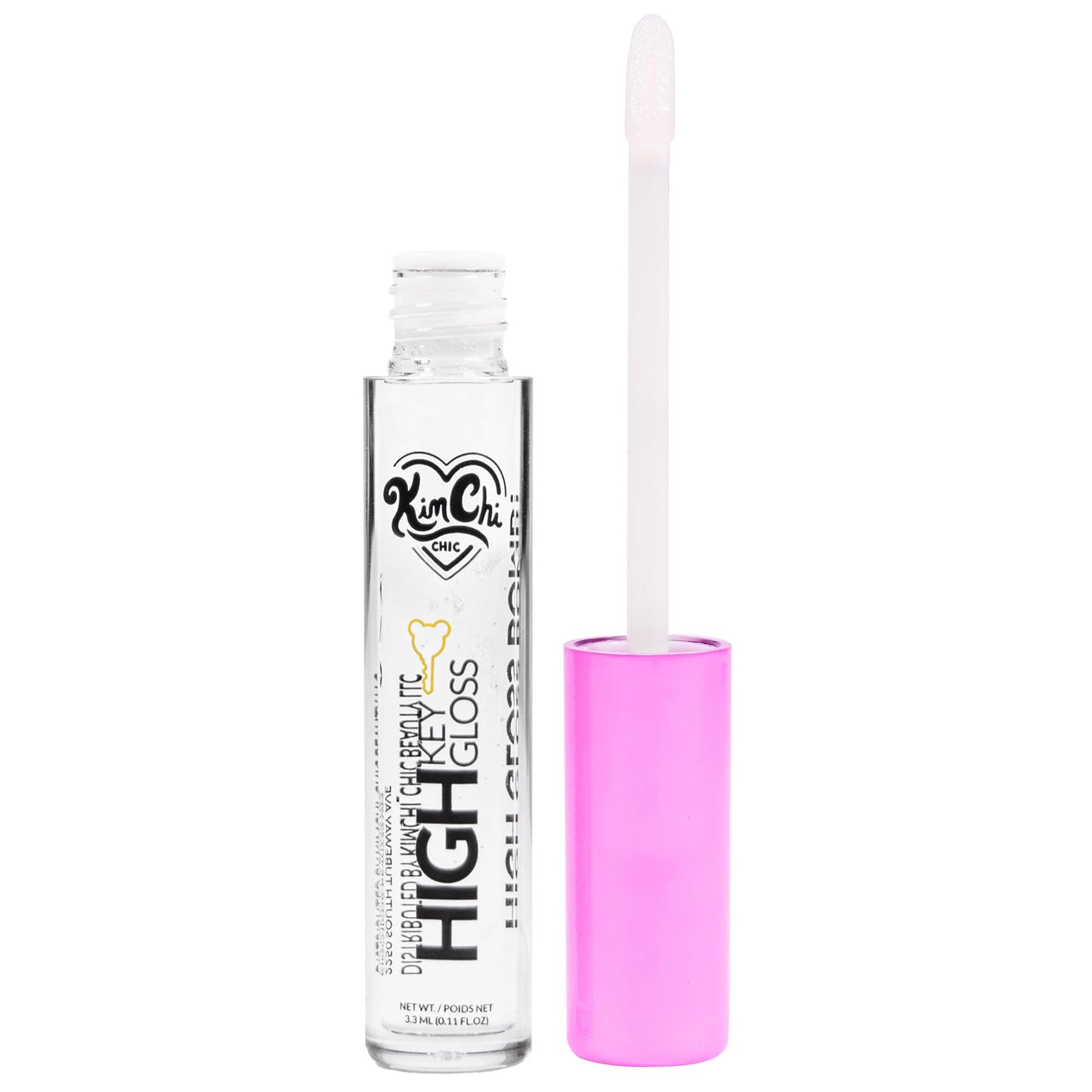 Kimchi Chic High Key Gloss, High-Shine Lip Gloss Helps Illuminate Your Look and Face, Non-Sticky, Clear, 18 Rain Drop, 3.5ml
