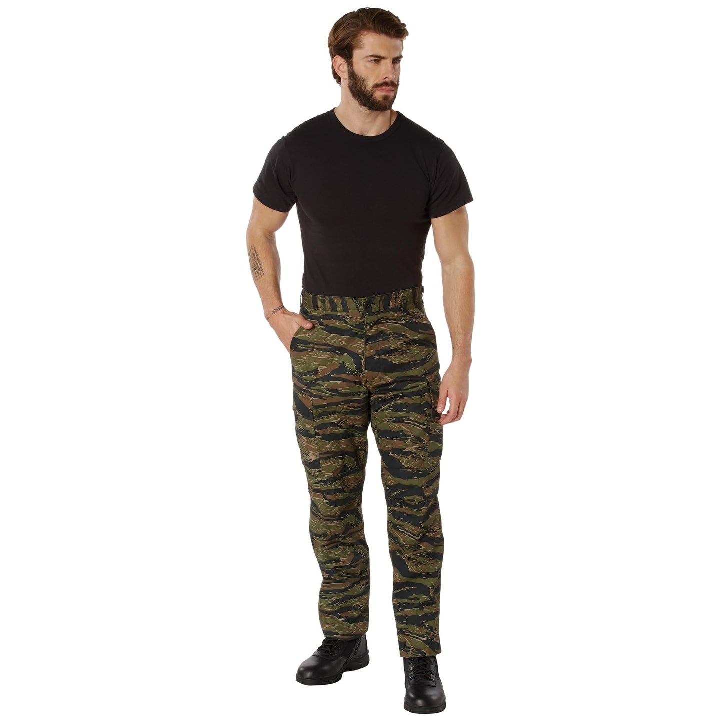 Rothco Camo Tactical BDU Pants - Timeless Style for Ultimate Performance, Tiger Stripe Camo, L