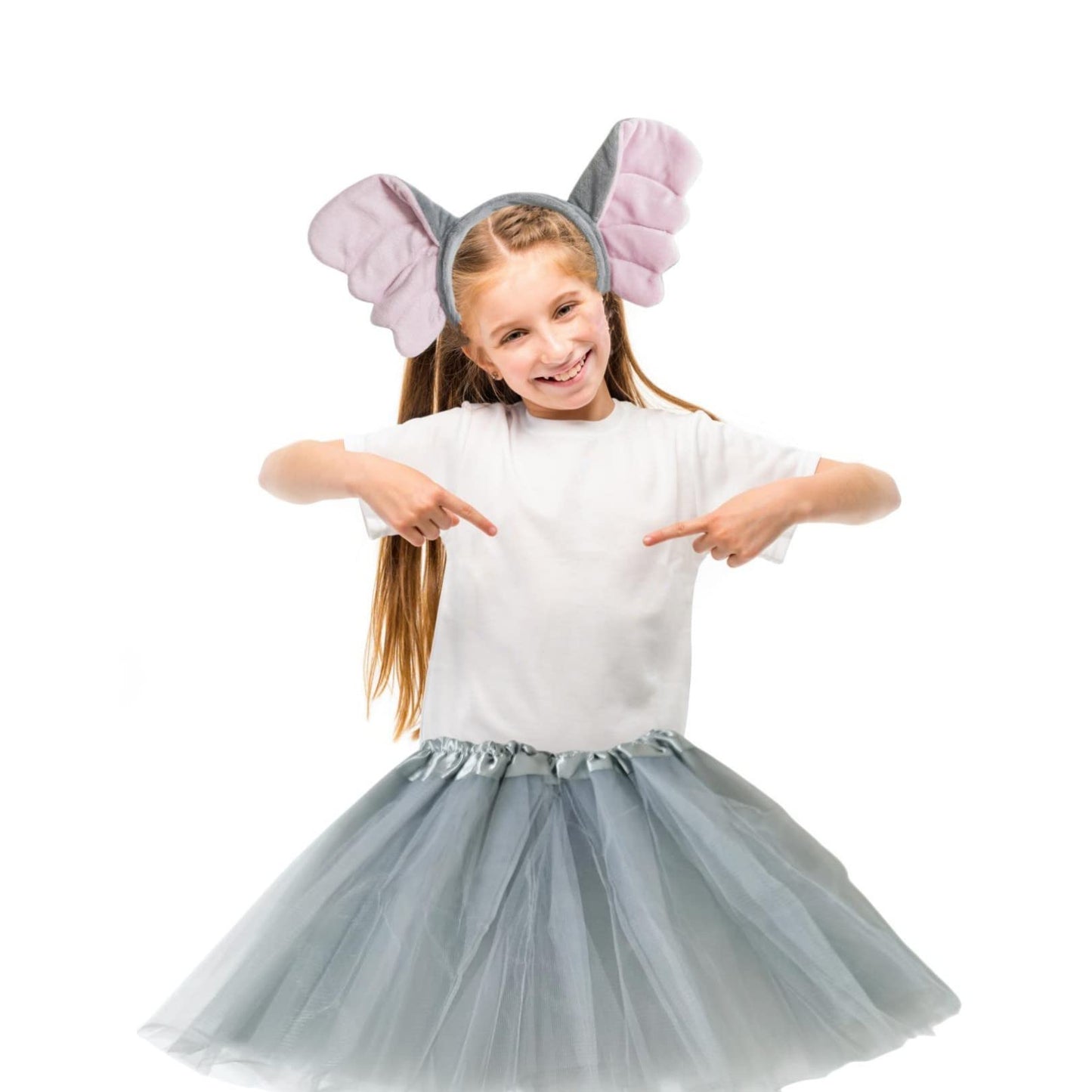 Bwerfuet 4 Pieces Elephant Costume Tutu Set Animal Themed Dress Costume Bow Tie Tail Kit for Halloween Party Dress Up