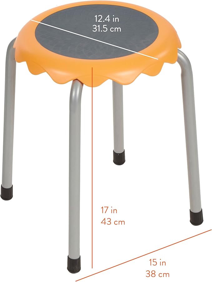 Back2School Express Blossom Stackable Stools, Flexible Seating, Assorted, 8-Piece