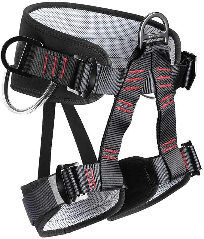 HandAcc Climbing belts, Thicken Professional Half Body Safety Belt Climbing Gear for Tree Climbing, Fire Rescue, Rappellin...