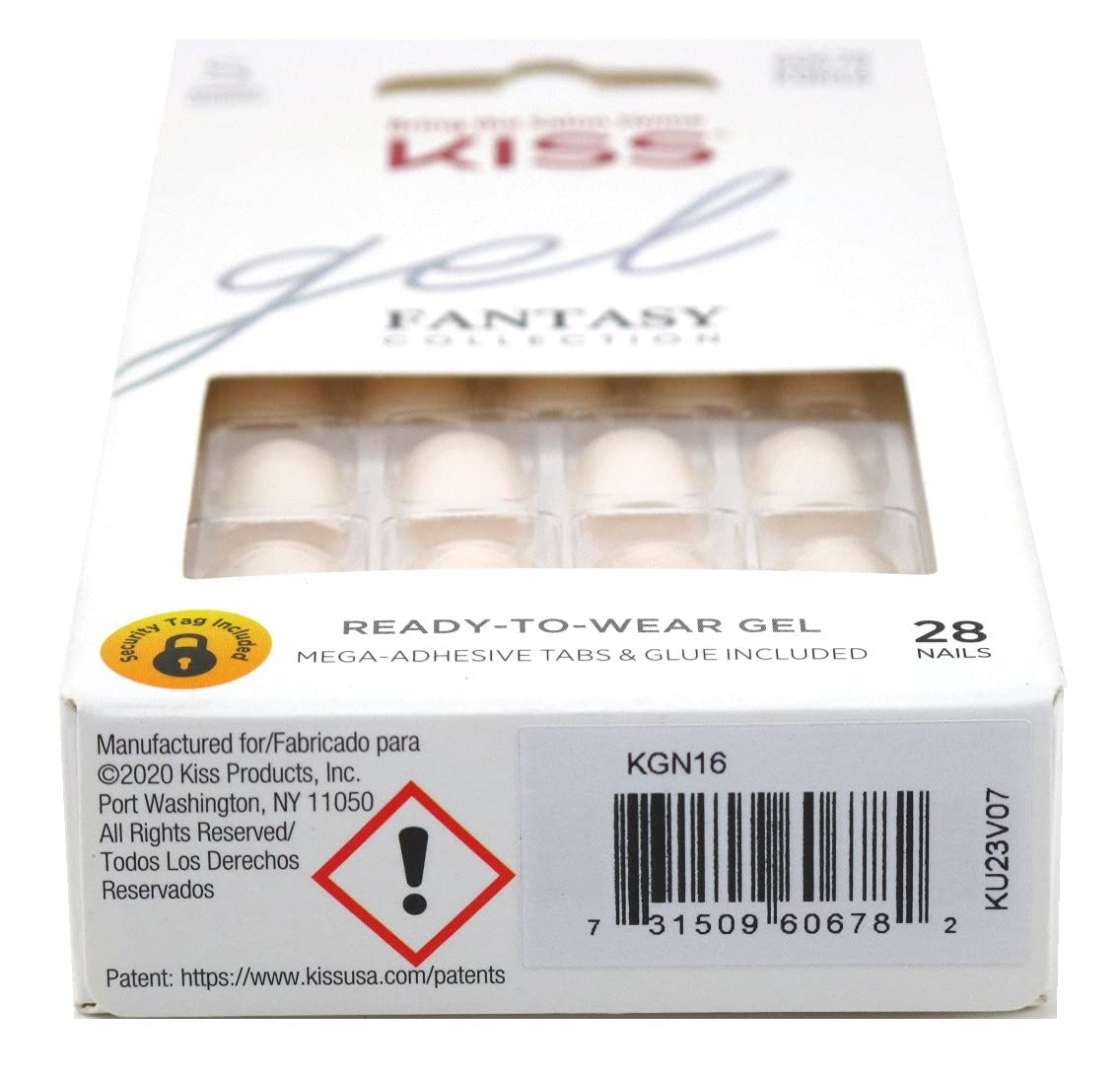 Kiss Gel Fantasy Collection 28 Count White Short Length (Pack of 2)