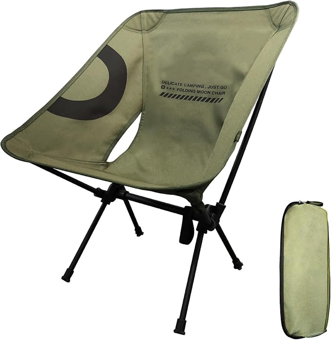 Lightweight Folding Camping Chair for Adults, Heavy Duty 270lbs Capacity Compact Backpacking Hiking Chair – Portable Durab...