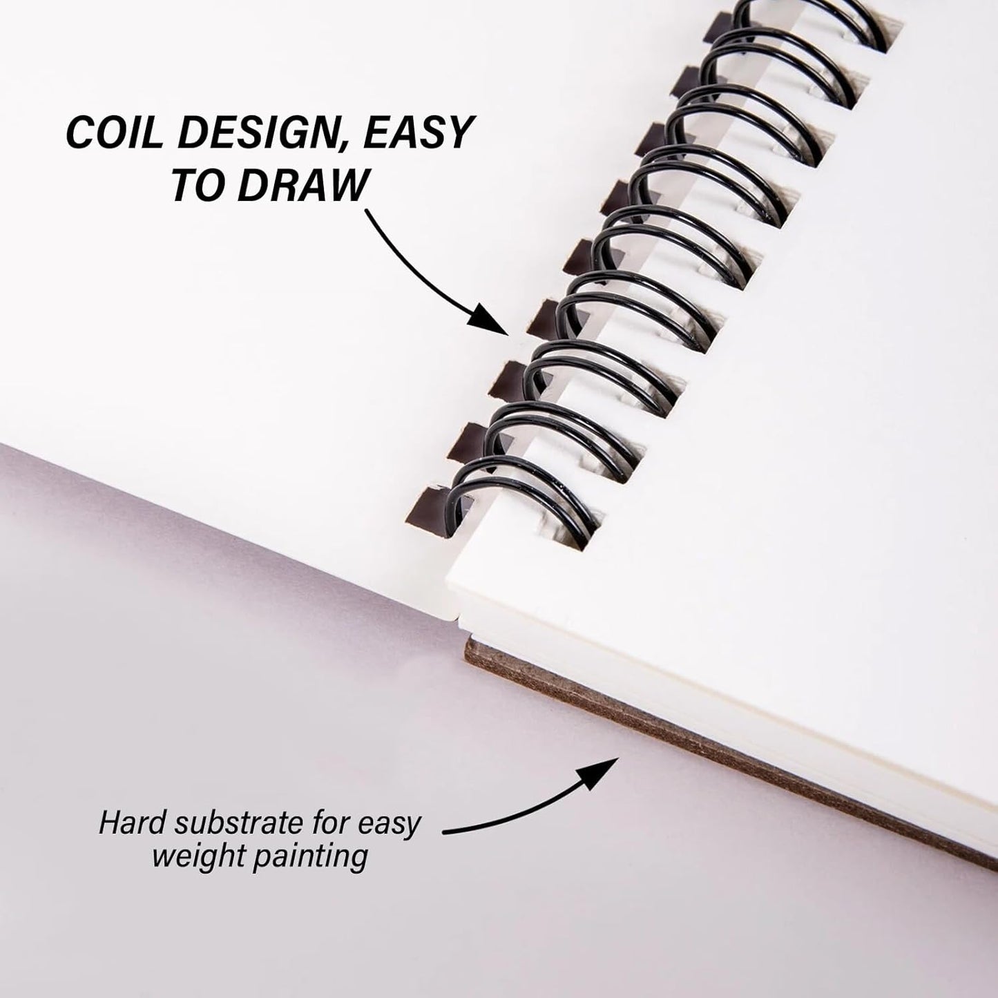 Cabreche Cute Sketchbook Top Spiral Bound Sketch Pad, 9 x 12 inch,100GSM Thick Paper,50 Sheets 100 Pages,Art Sketch Book Artistic Aesthetic Writing Drawing Paper for Girls Women Beginners-Blue Wave