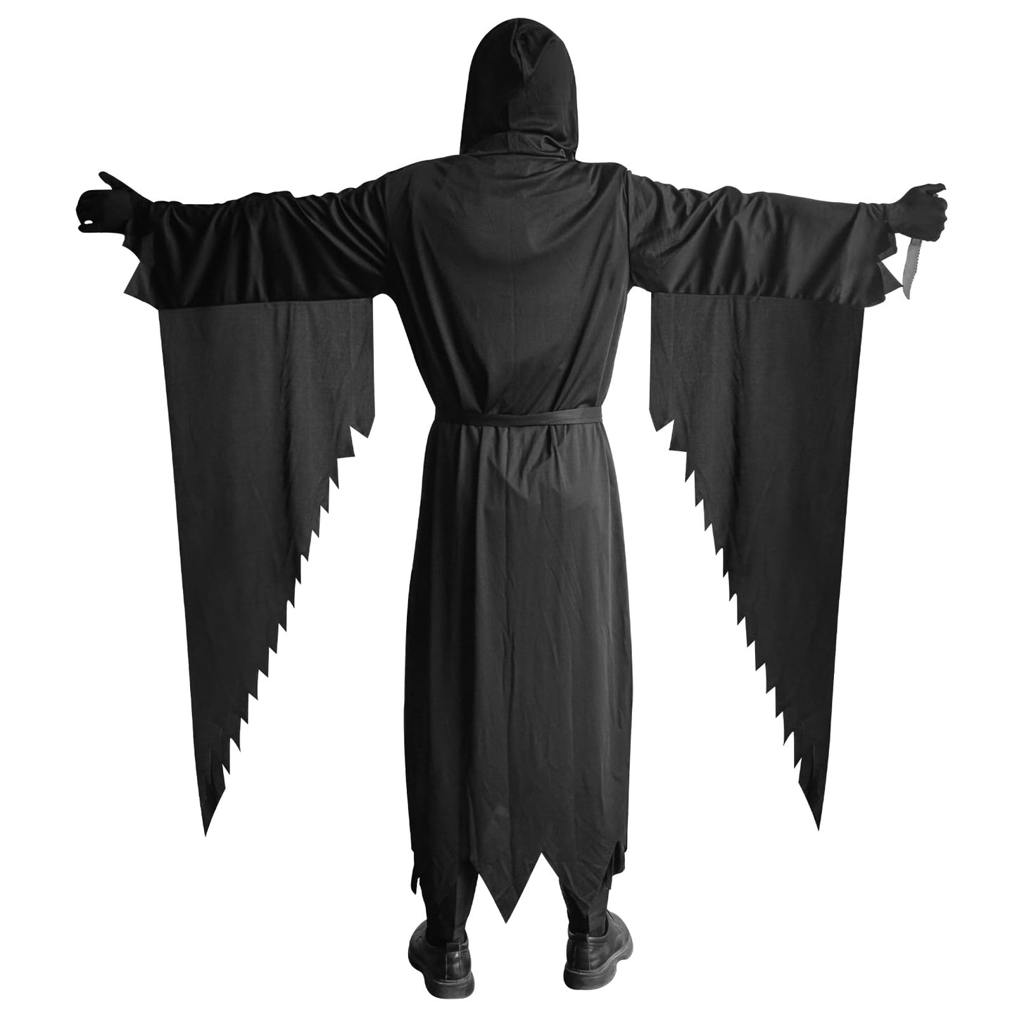 KaTiSeMo Unisex Halloween Costumes, Hooded Cloak, Cosplay Cloak Horror Robe Costume Halloween Tunic Hooded Robe (XXL)