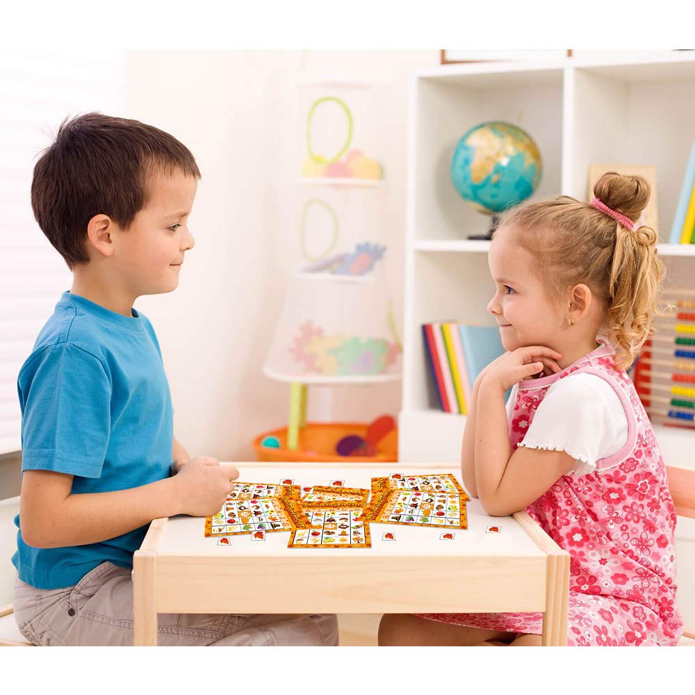 Thanksgiving Day Bingo Game Party Supplies Gift for Kids Adult 24 Player