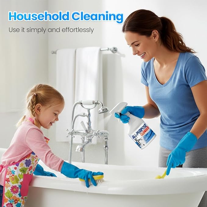 KAMOJI 2026 New Bathroom Descaler Cleaner, Multipurpose Bathrooms Cleaning Foam Spray for Kitchen, Upgrade All Purpose Rinse Cleaning Foam for Bathrooms, Sink, Glass (Blueberry)