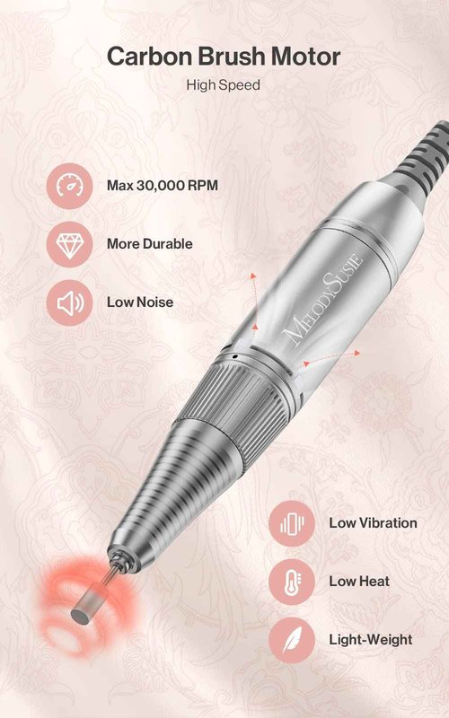 MelodySusie Professional Nail Drill 30000RPM with 0.5 fl oz Thick Green Gel Nail Polish-326