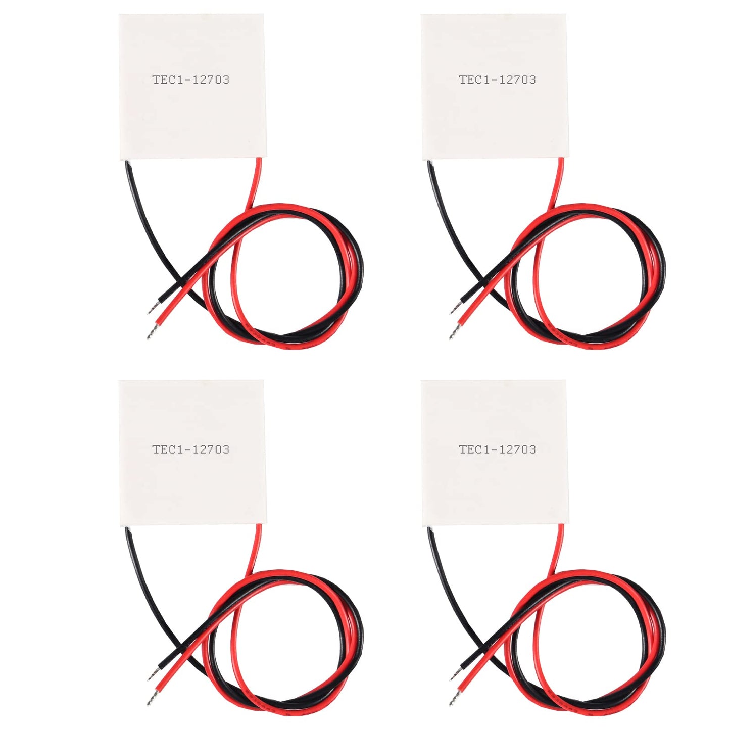 Diitao 4Pcs Tec1-12703 Semiconductor Refrigeration Tablets Heatsink Thermoelectric Cooler Cooling Plate Cooler Module 12V 6A Pel