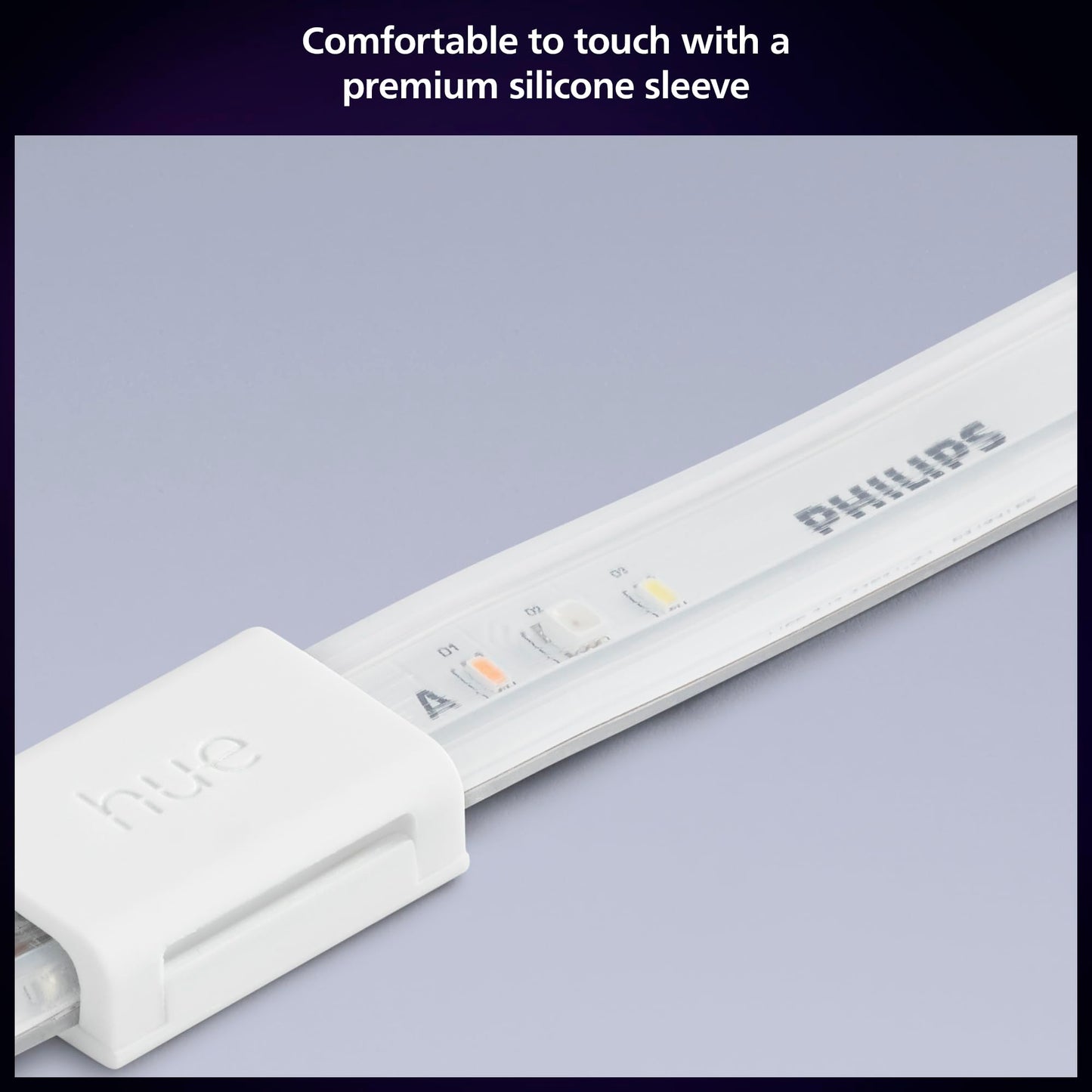 PHILIPS Hue Indoor 10 Ft Smart RGBWW LED Solo Lightstrip Base Kit, 1 Pack, Control with Hue App, LED Strip Lights Compatible with Alexa, Google Assistant and Apple HomeKit