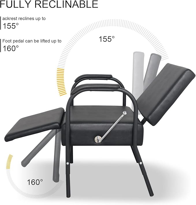 Reclining Salon Chair Barber Chair Styling Chair for Hair Stylist Salon Spa Beauty Equipment
