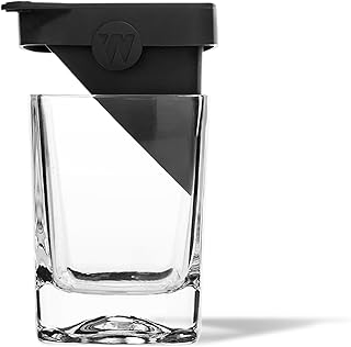 Corkcicle Whiskey Wedge - Premium Old Fashioned Glass with Silicone Ice Mold - For Bourbon, Scotch, & Spirits - Great Gift...