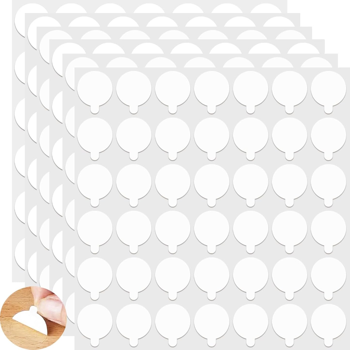 Sticky Tack Dots Double Sided, 0.79" Strong Mounting Tape Sticky Putty Easy to Peel, Removable Museum Putty Glue for Wall Hanging, Crafts, Poster, Balloons Decoration, 252 Dots