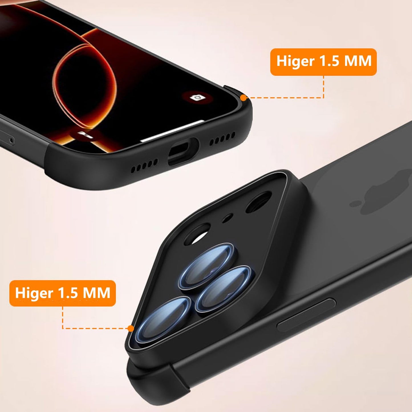 Kugew For Iphone 17 Pro Max Frameless Bumper Case With Camera Lens Protector, Compatible With Magsafe, Minimalist Slim Fit No Ba